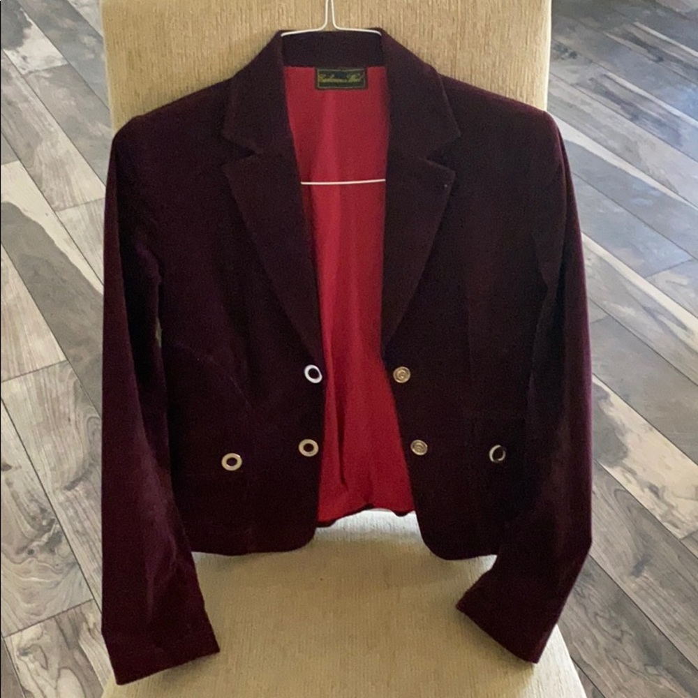 Velvet cashmere & wool blazer